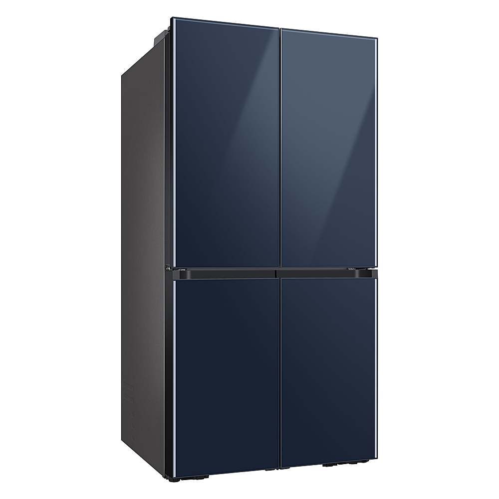 Samsung - BESPOKE 29 cu. ft. 4-Door Flex French Door Smart Refrigerator with Customizable Panel Colors - Navy Glass_1