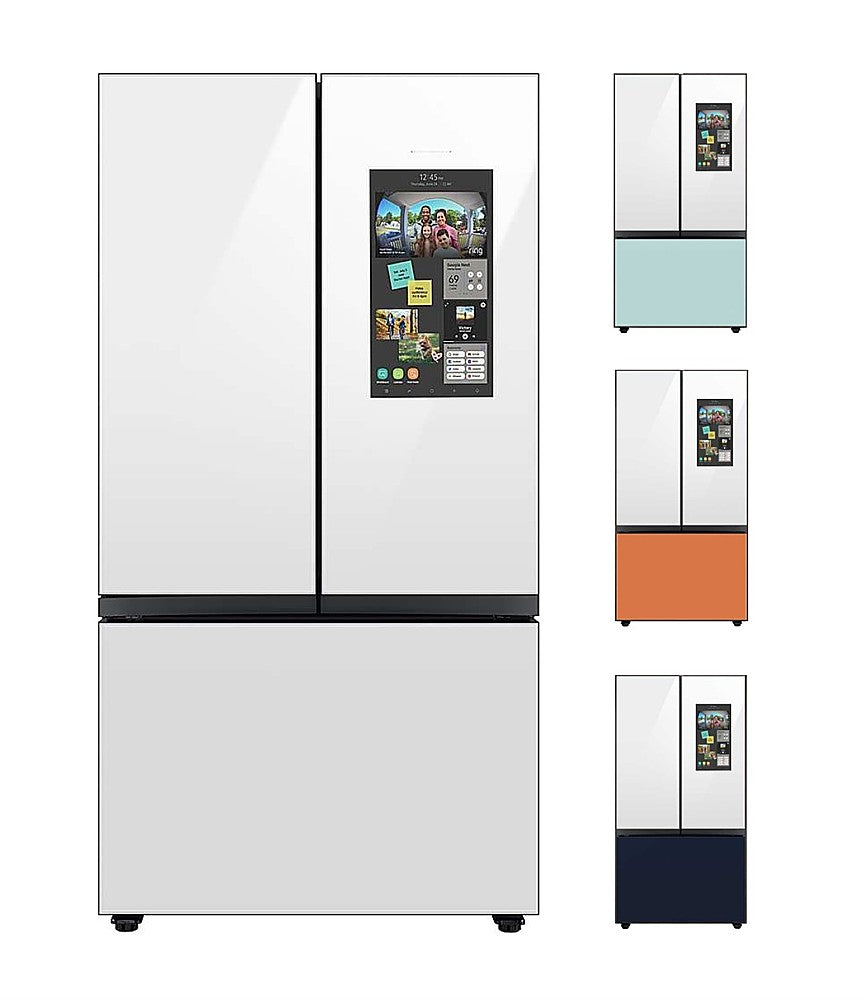 Samsung - BESPOKE 30 cu. ft. 3-Door French Door Smart Refrigerator with Family Hub - Custom Panel Ready_0