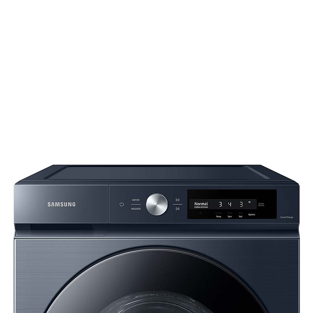 Samsung - BESPOKE 4.6 Cu. Ft. High-Efficiency Stackable Smart Front Load Washer with Steam and Super Speed Wash - Brushed Navy_1