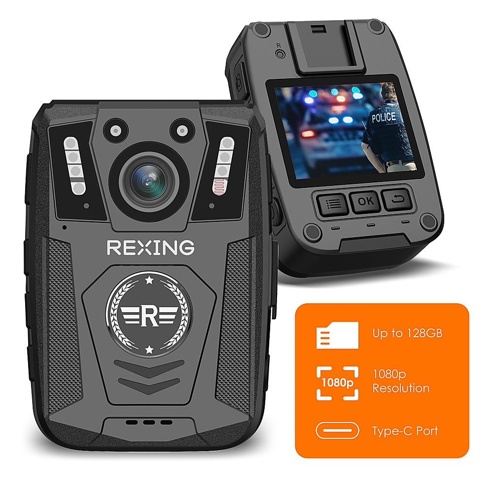 Rexing - P2 1080p FHD Body Camera with Type-C Port - Black_1