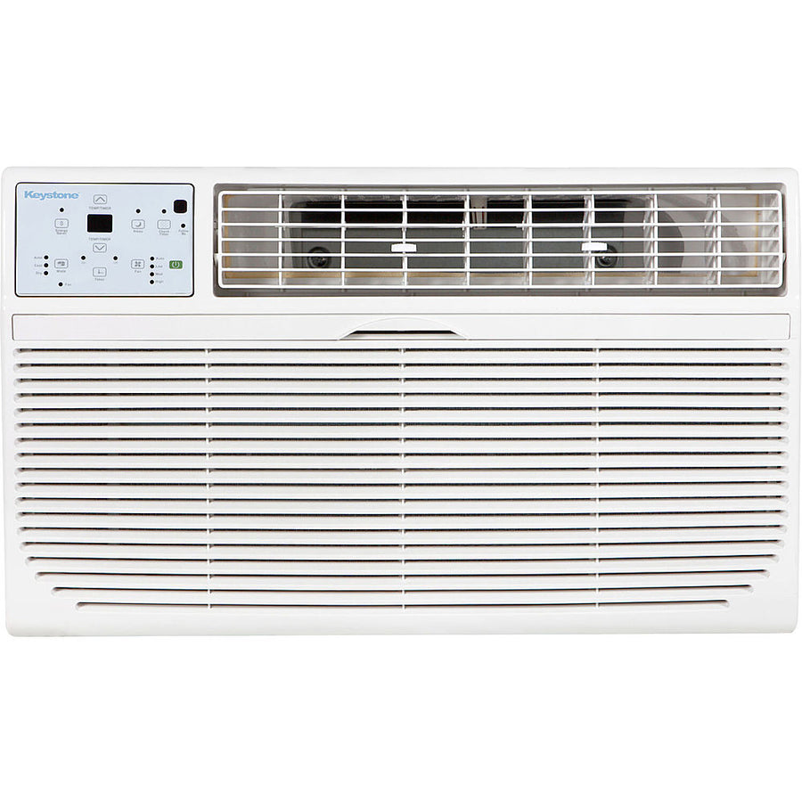 Keystone - 12,000 BTU 550 Sq. Ft. Through-the-Wall Air Conditioner with 10,600 BTU Supplemental Heat Capability - White_0