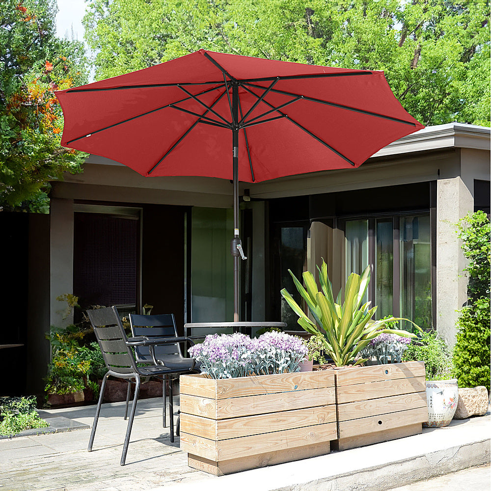 Villacera 9FT Patio Umbrella with Tilt, Red - Red_4