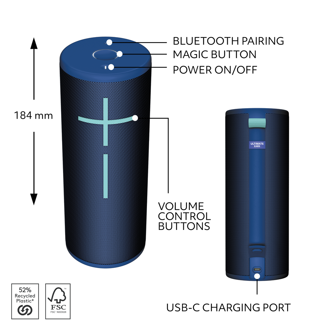 Ultimate Ears - BOOM 4 Portable Wireless Bluetooth Speaker with Waterproof, Dustproof and Floatable design - Cobalt Blue_5