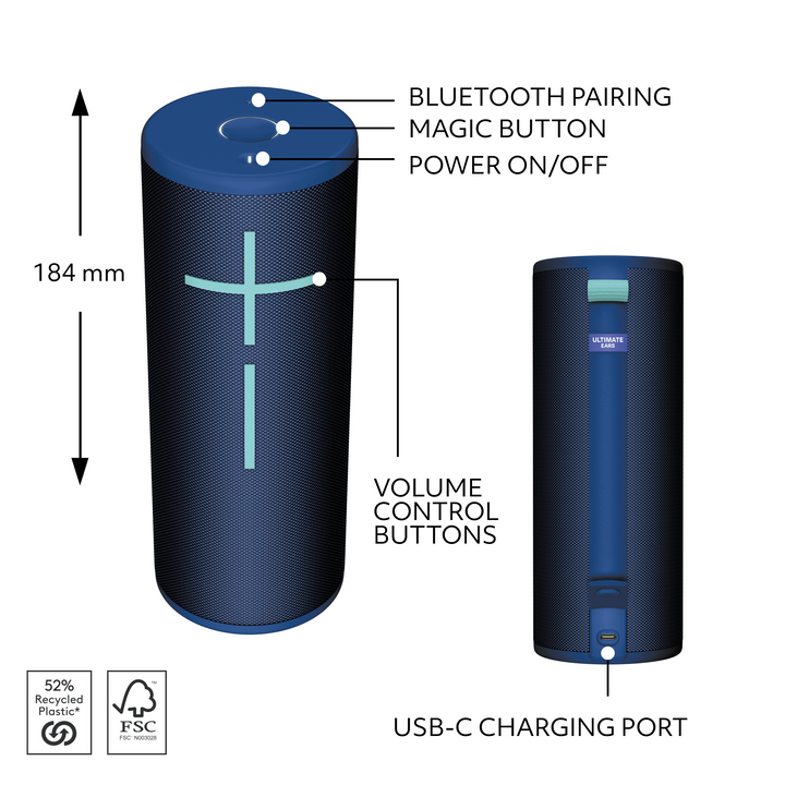 Ultimate Ears - BOOM 4 Portable Wireless Bluetooth Speaker with Waterproof, Dustproof and Floatable design - Cobalt Blue_5