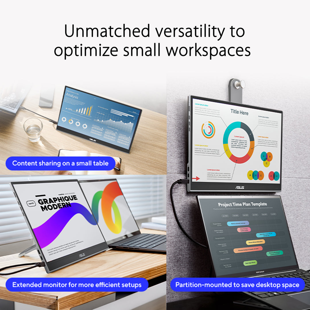 ASUS - ZenScreen 15.6" OLED FHD 1080P USB Type-C Portable Monitor with Detachable Kickstand - Silver_7