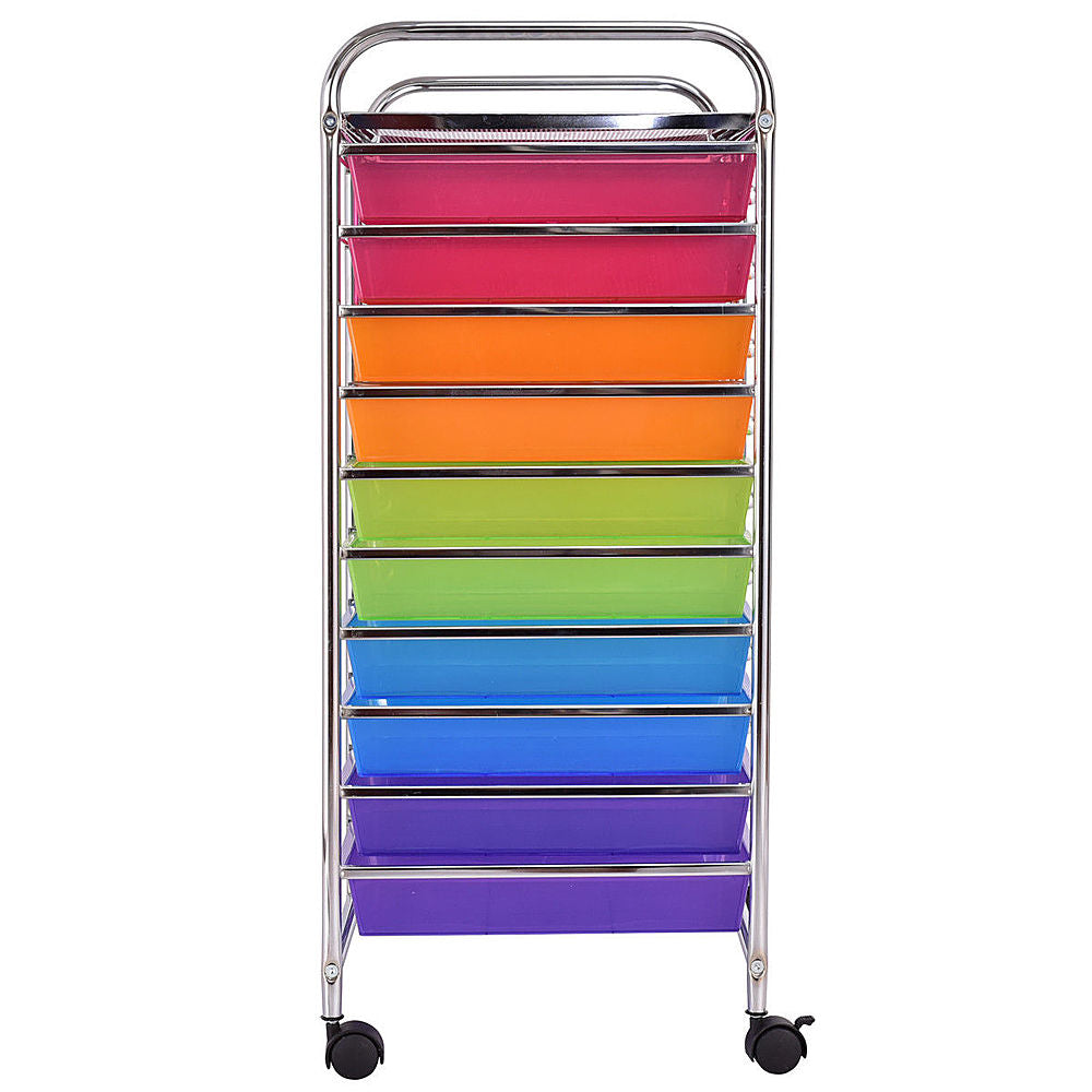 Costway 20 Drawer Rolling Storage Cart Scrapbook Paper Office School Organizer - Green/Red/Orange/Blue/Purple_3