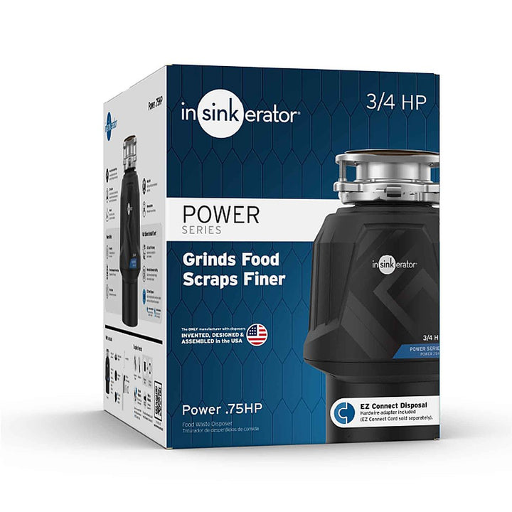 InSinkerator - Power Series 3/4 HP Continuous Feed Garbage Disposal with Power Cord - Black - Black_1