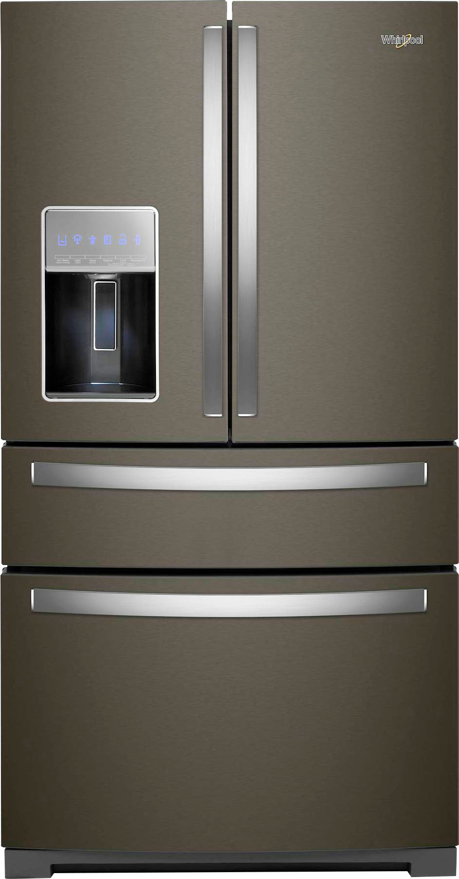 Whirlpool - 26 cu. ft. French Door Refrigerator with Prep & Store Bins - Black Stainless Steel_0