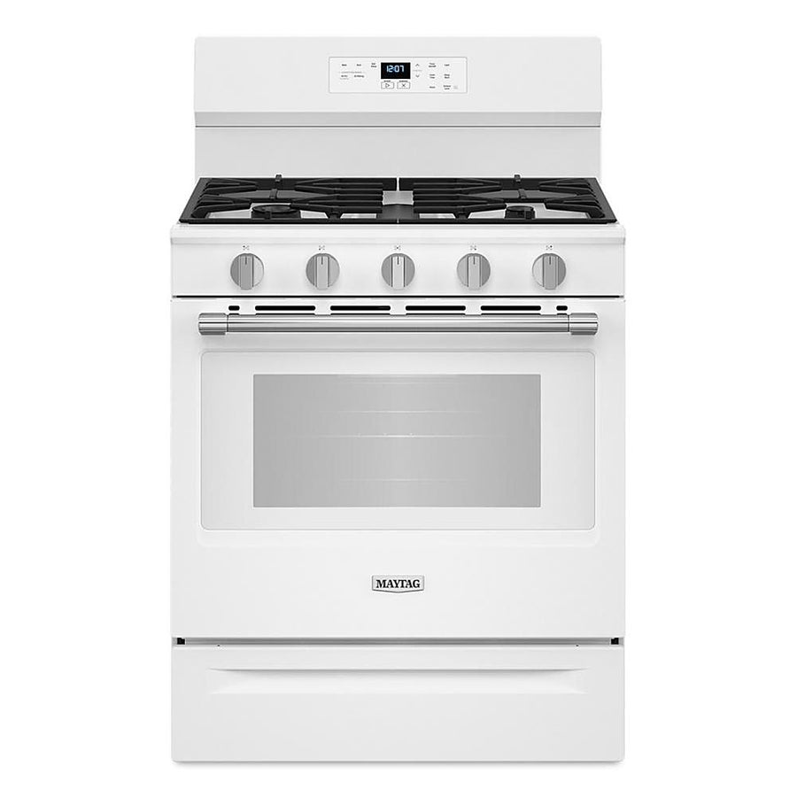 Maytag - 5.0 Cu. Ft. Freestanding Single Gas Range with No Preheat Air Fry and Air Baking - White_0