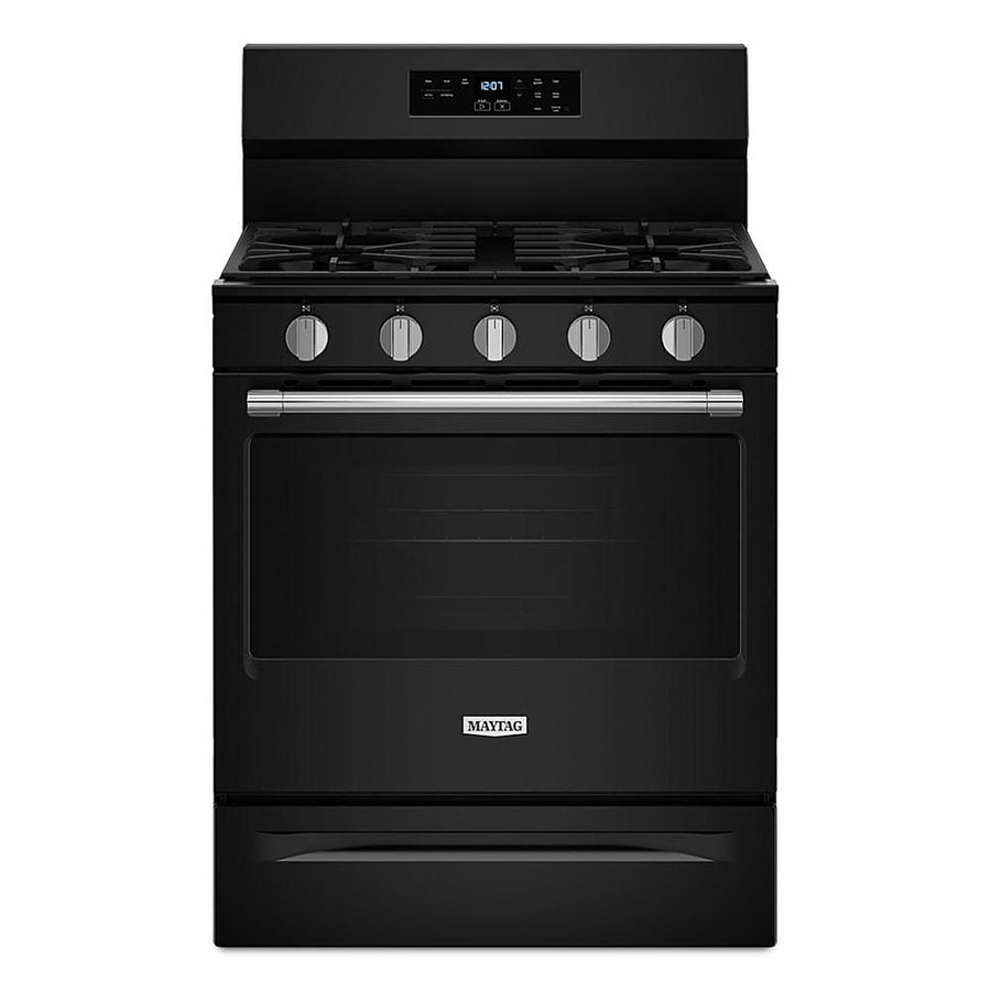 Maytag - 5.0 Cu. Ft. Freestanding Single Gas Range with No Preheat Air Fry and Air Baking - Black_0