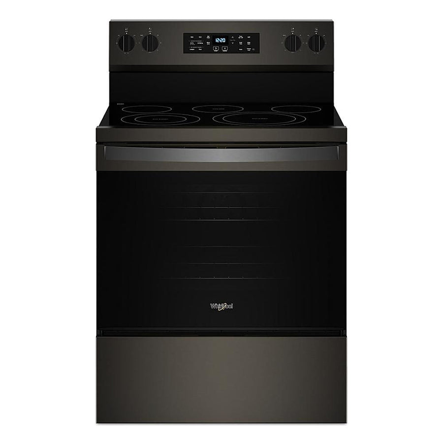 Whirlpool - 5.3 Cu. Ft. Freestanding Single Electric Range with Steam Air Fry and Air Baking - Black Stainless Steel_0