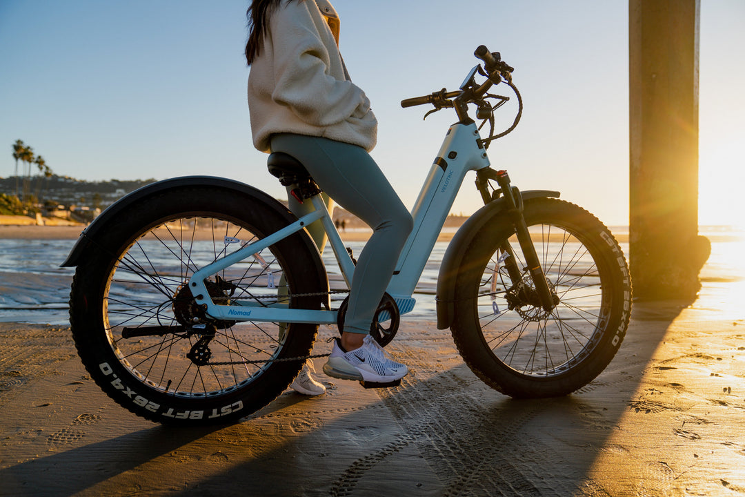 Velotric Nomad 1 Step-Through Fat Tire Ebike with 55 miles Max Range and 25 MPH Max Speed UL Certified- Sky Blue - Sky Blue_7
