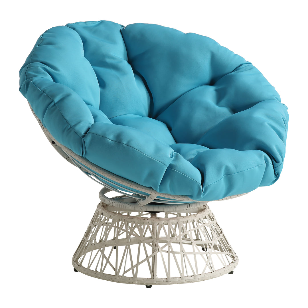 OSP Home Furnishings - Papasan Chair - Blue_1