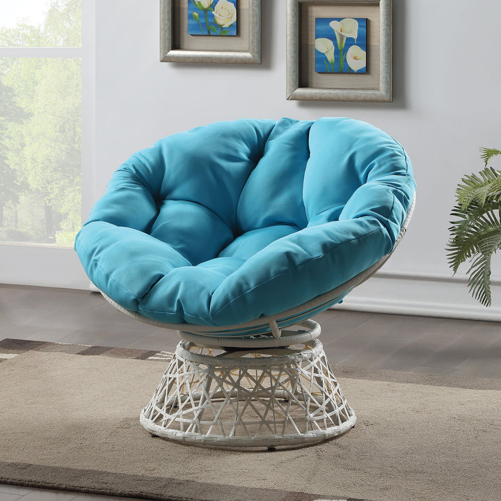 OSP Home Furnishings - Papasan Chair - Blue_4