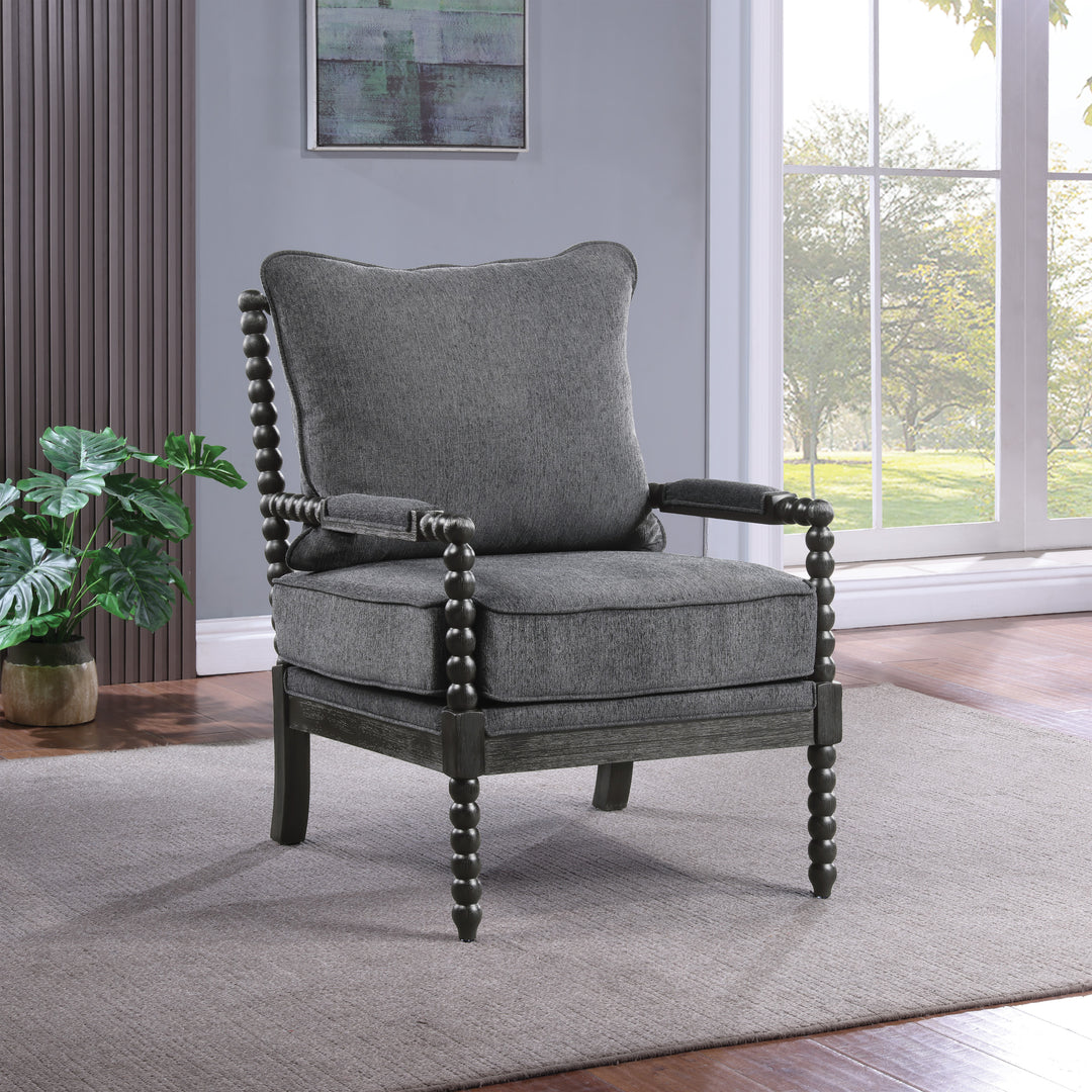 OSP Home Furnishings - Eliza Spindle Chair - Charcoal_4