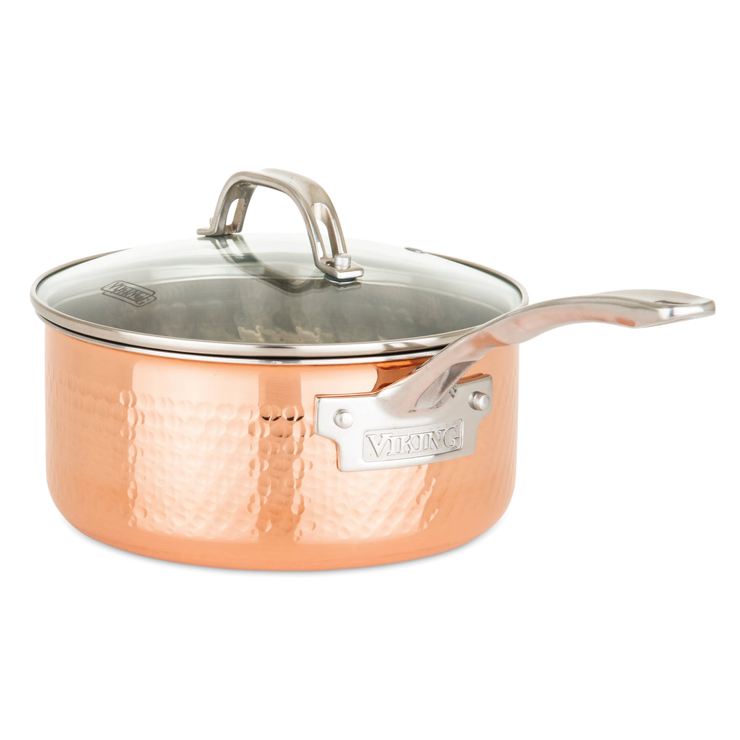 Viking 3-Ply Copper Hammered 10 Piece Cookware Set - Copper_6