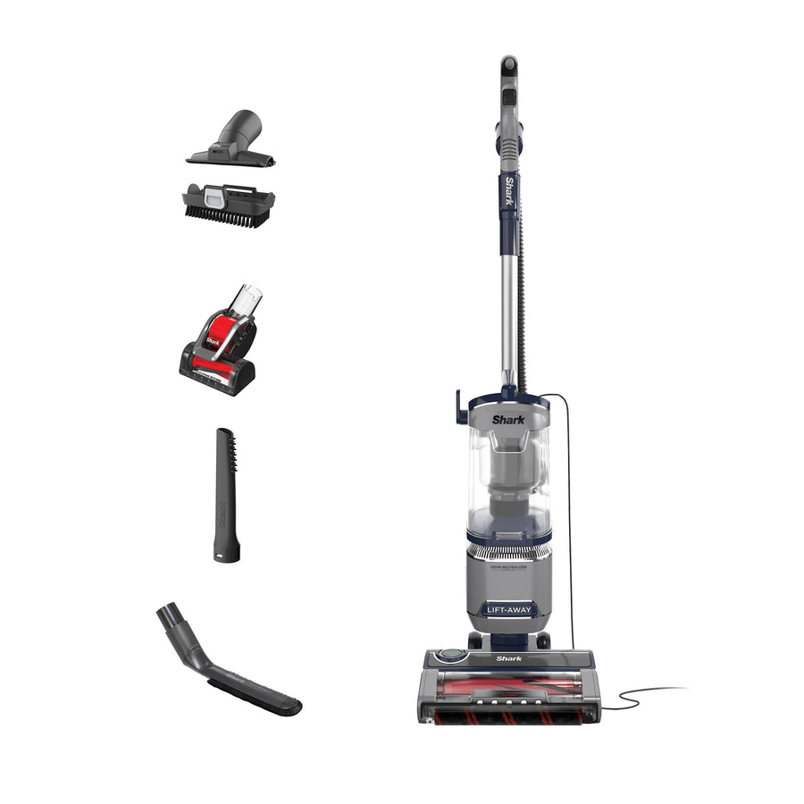 Shark - Refurbished Lift-Away Upright Vacuum w/ Odor Neutralizer - Navy/Silver_0