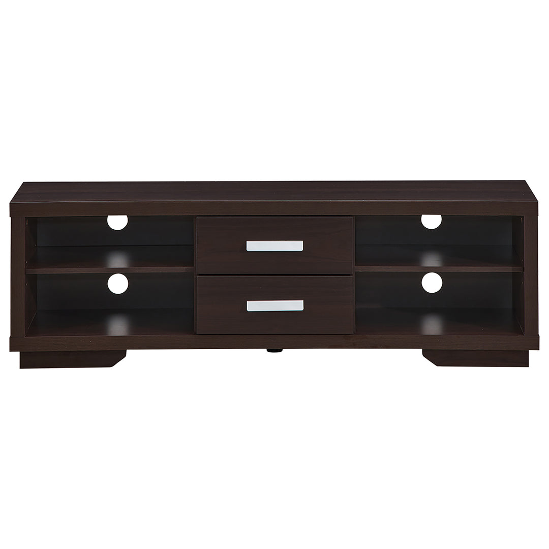 Costway - TV Stand Entertainment Center Hold up to 65'' TV with Storage Shelves & Drawers - Brown_9