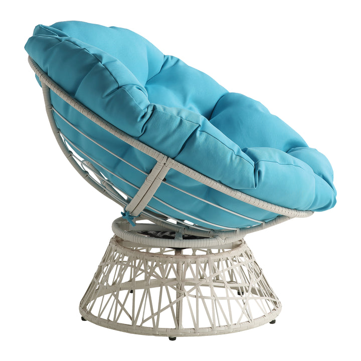 OSP Home Furnishings - Papasan Chair - Blue_2