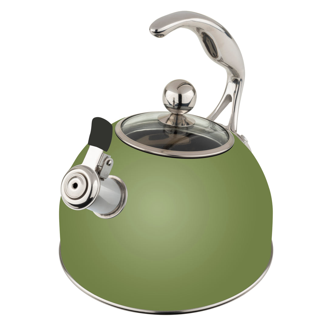 Viking 2.6 Quart Whistling Tea Kettle with 3-Ply Base, Cypress Green - Cypress Greeen_3