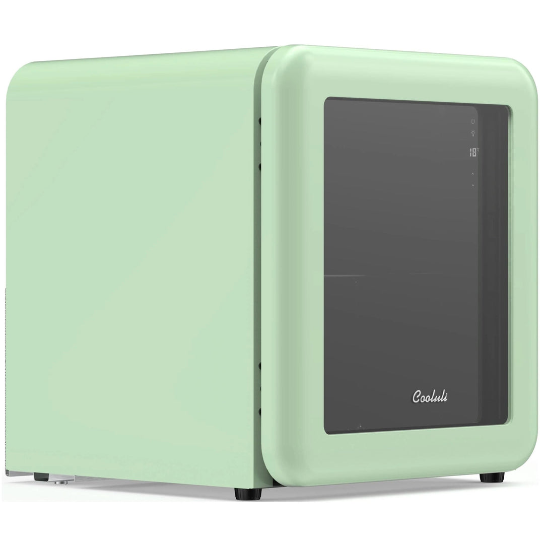 Cooluli Decor 1.7 cuft Glass Beverage Cooler (Green) - Green_0