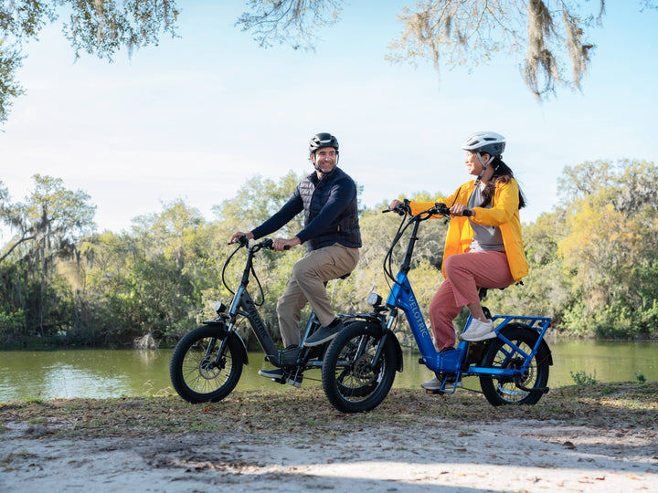 Velotric - Fold 1 Step-Through Fat Tire Foldable Commuter Ebike with 55 miles Max Range and 28 MPH Max Speed UL Certified - Electric Blue_6