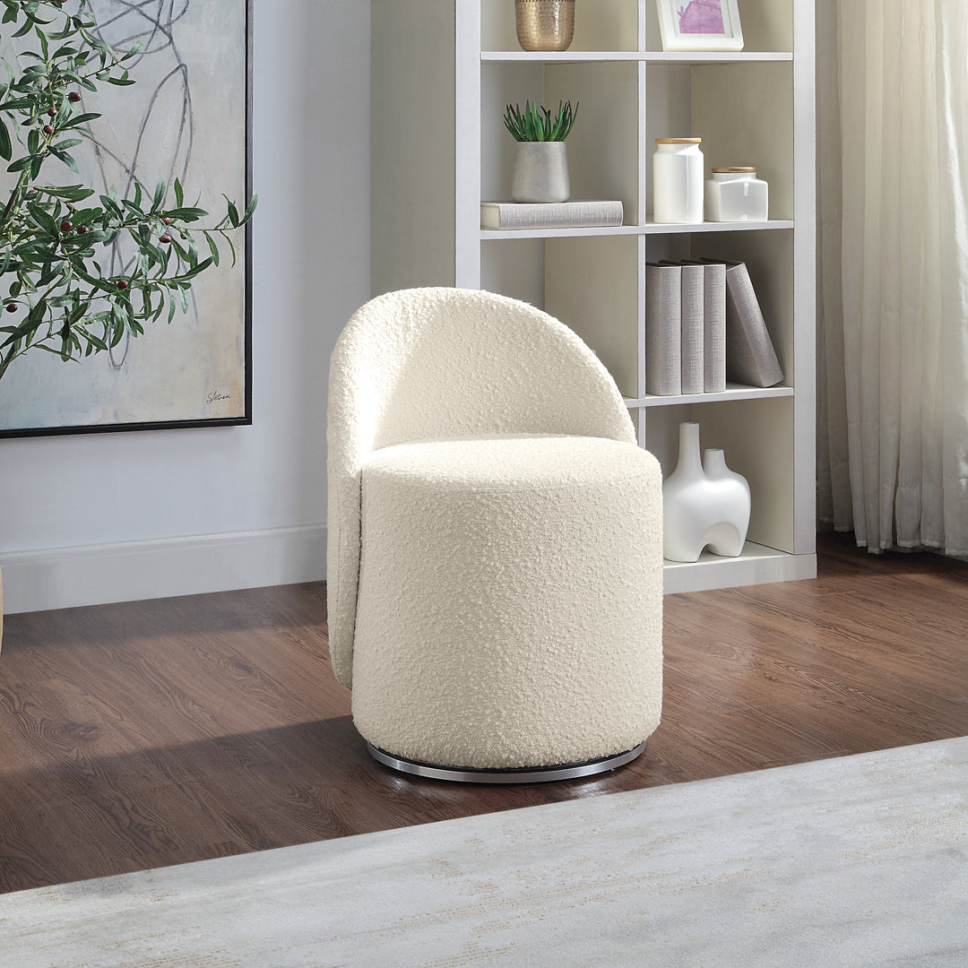 OSP Home Furnishings - Lystra Swivel Vanity Chair - Textured Cream_5