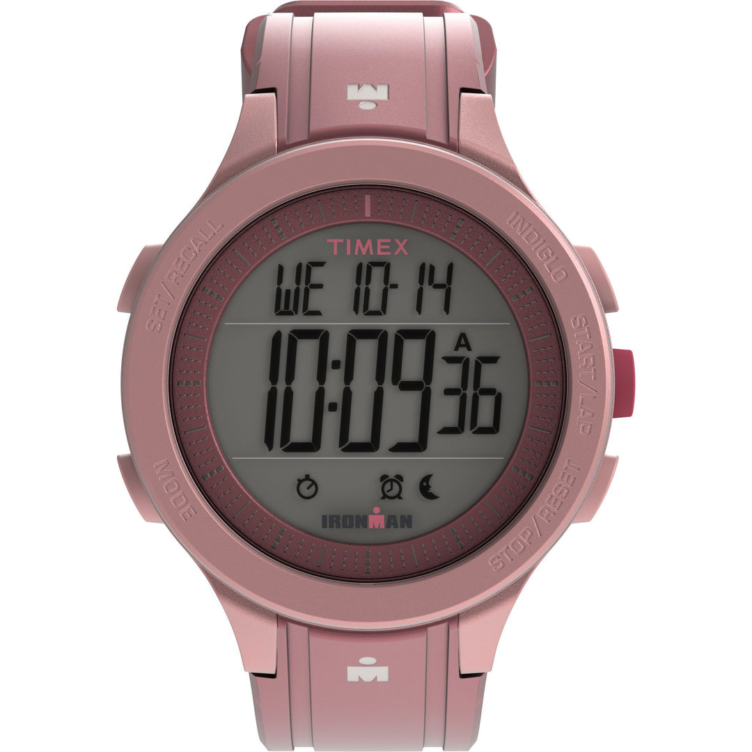 Timex Unisex IRONMAN T200 42mm Watch - Pink Strap Digital Dial Pink Case - Pink_0