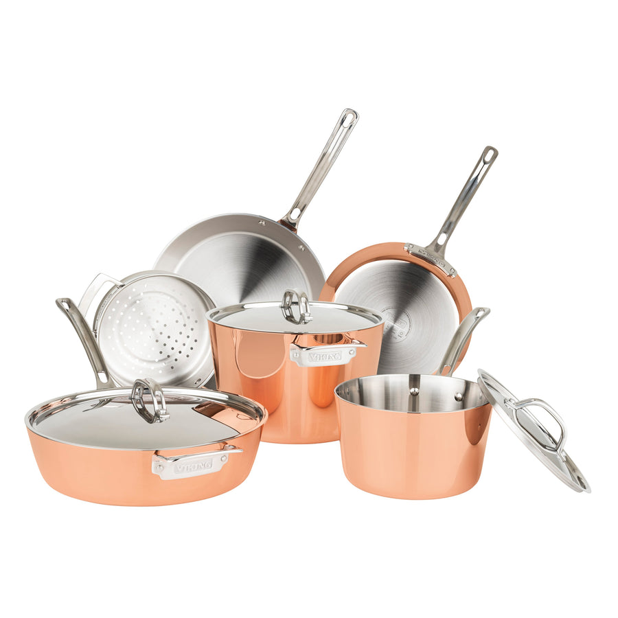 Viking 4-Ply 9PC Copper Cookware Set - Copper_0