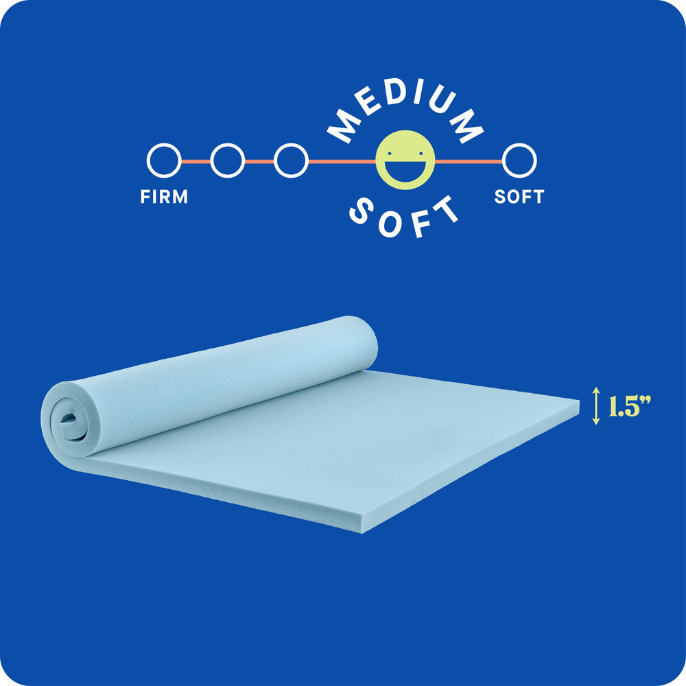 Sealy - Sealy® Dreamlife™ 1.5” Gel Memory Foam Mattress Topper, Twin - Blue_1