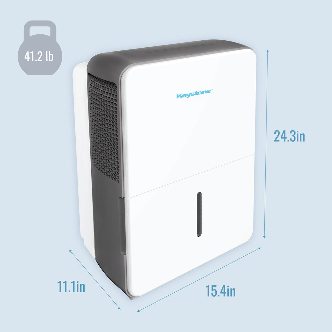 Keystone - 50 Pint Dehumidifier with Electronic Controls - White_1