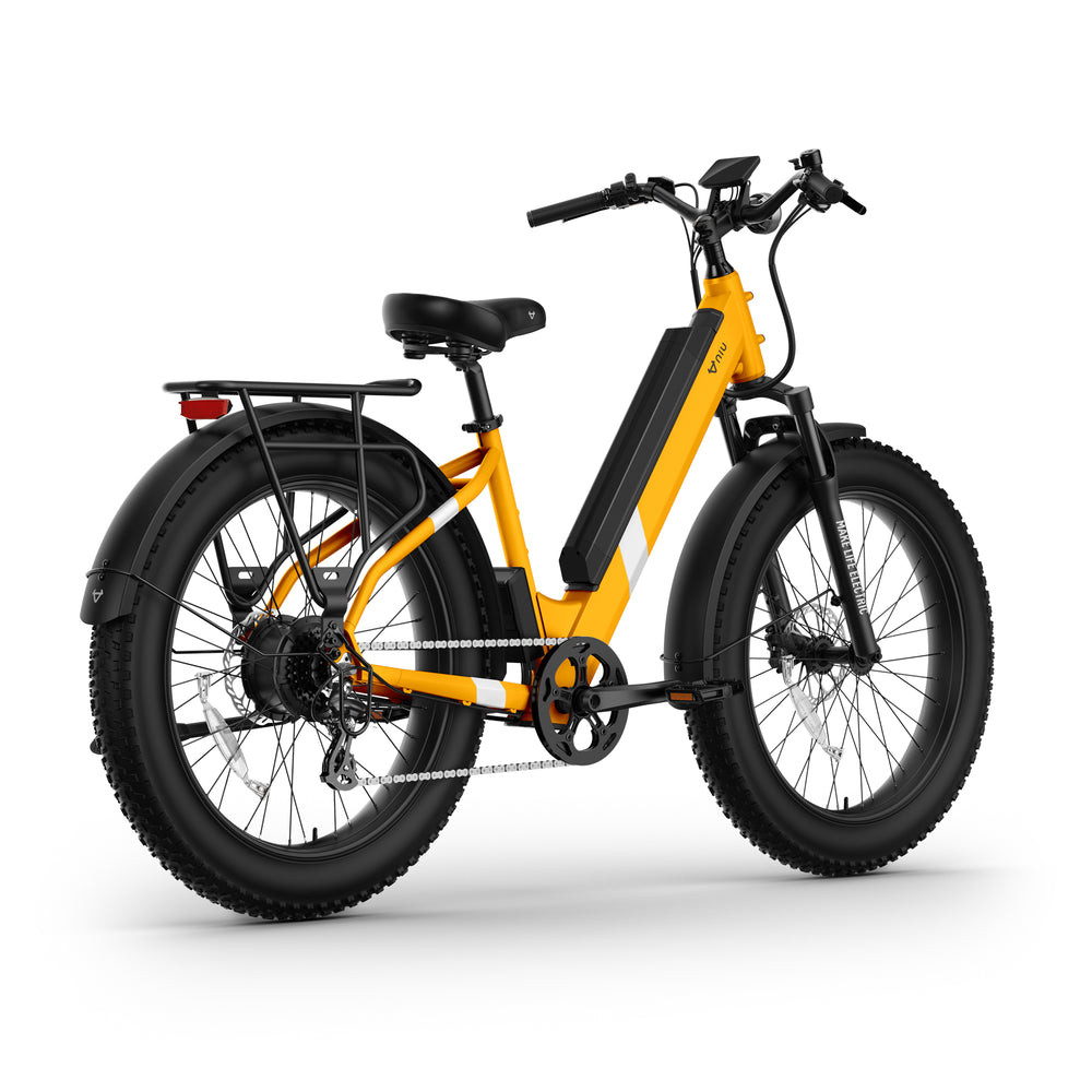 NIU - BQi Fat Tire eBike w/ up to 60 miles Max Operating Range and 28 MPH Max Speed - Yellow_1