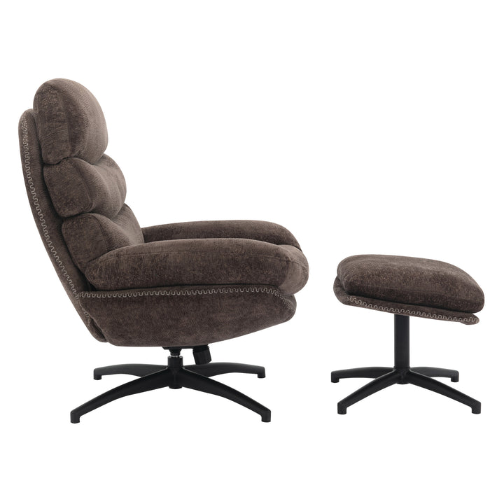 OSP Home Furnishings - Kerry Swivel Lounge Chair & Footrest - Brown_2