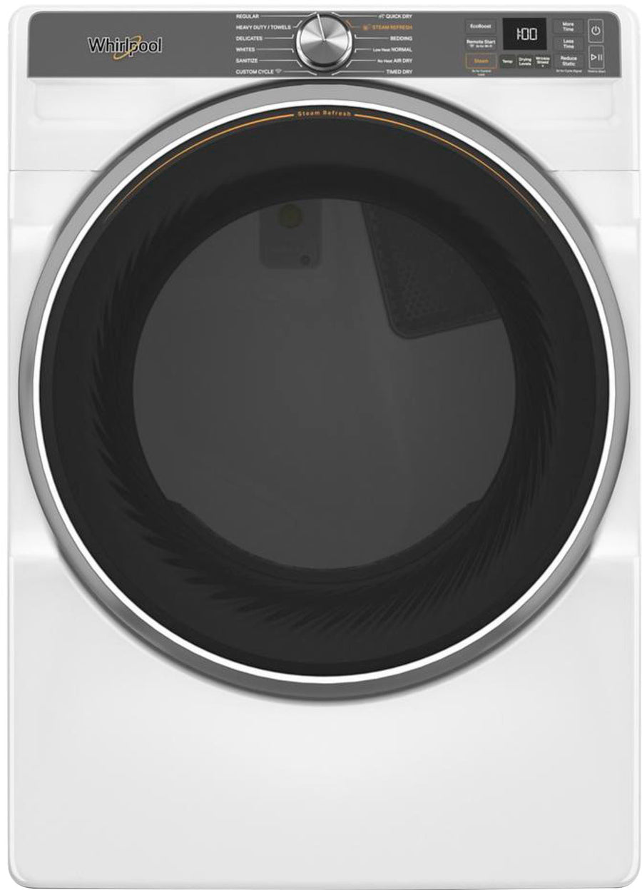 Whirlpool - 7.4 cu. ft. Smart Front Load ENERGY STAR® Electric Dryer with Steam Capabilities - White_0