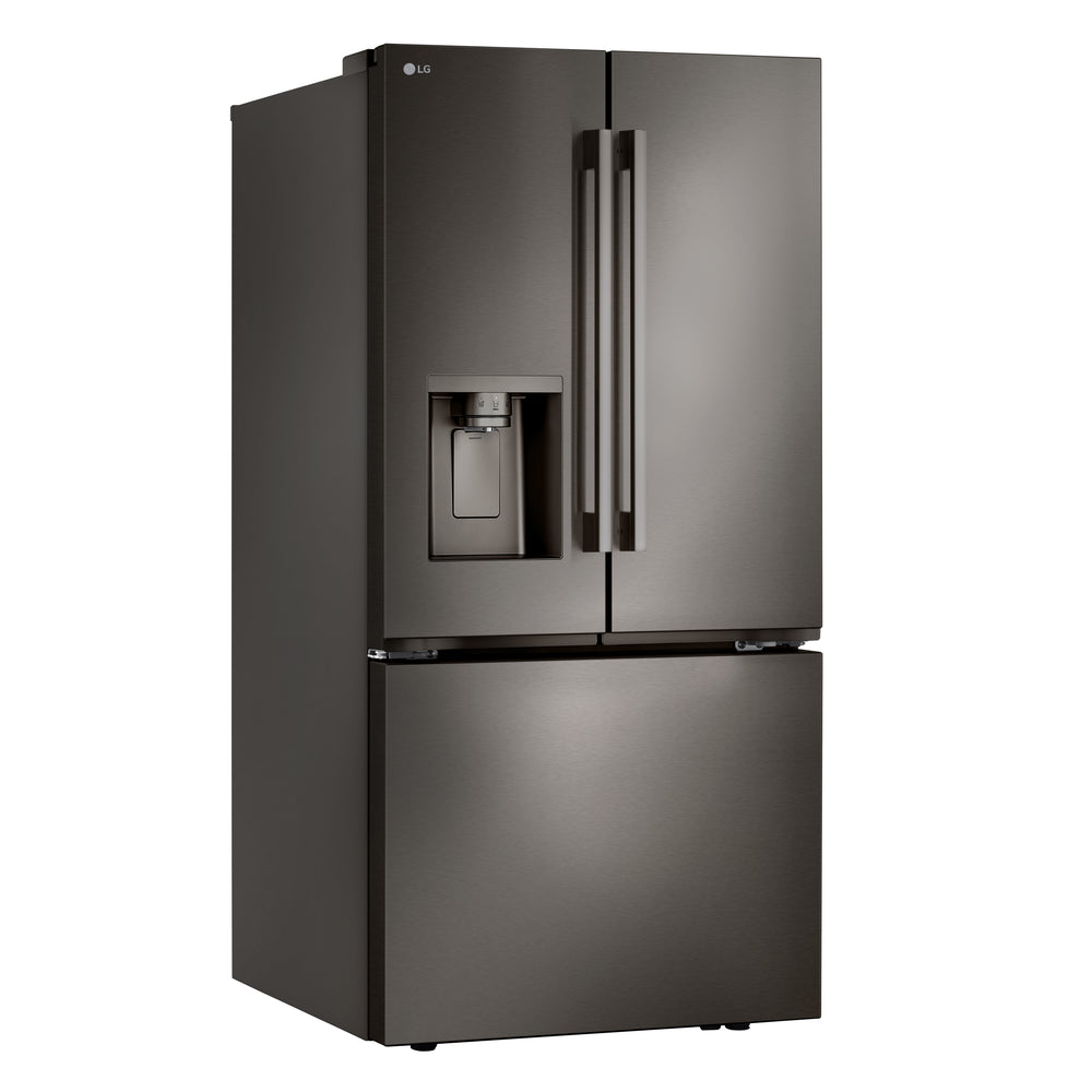 LG - Standard Depth MAX 24.5 Cu. Ft. Smart French Door Refrigerator with Dual Ice - Black Stainless Steel_1