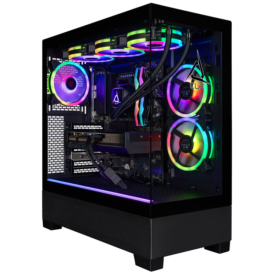 CLX - SET Gaming Desktop - AMD Ryzen 7 9700X - 32GB DDR5 5600 Memory - GeForce RTX 4070 SUPER - 1TB NVMe M.2 SSD - Black_0