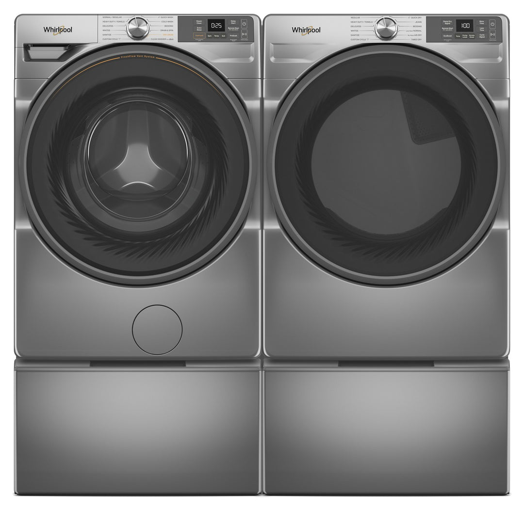 Whirlpool - 4.5 Cu. Ft. High Efficiency Smart Front Load Washer with FreshFlow Vent System - Radiant Silver_6