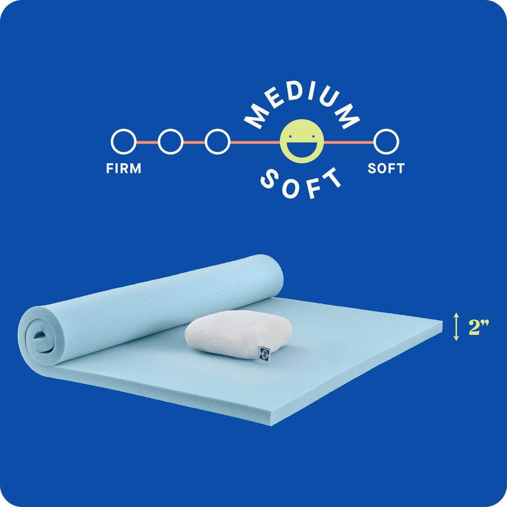 Sealy - Sealy® Dreamlife™ 2” Gel Memory Foam Mattress Topper with Cooling Cover, King - Blue_1