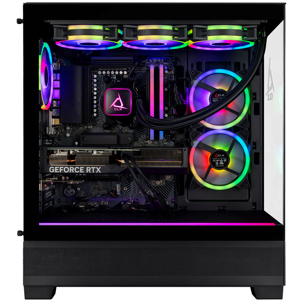 CLX - SET Gaming Desktop - AMD Ryzen 9 9900X - 64GB DDR5 5600 Memory - GeForce RTX 4080 SUPER - 2TB NVMe M.2 SSD - Black_1