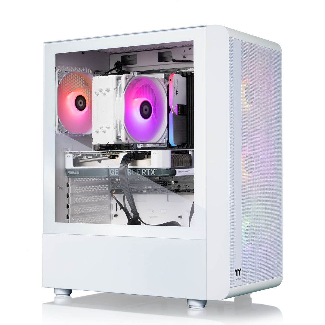 Thermaltake - LCGS Quartz i460 Gaming Desktop Intel Core i5-14400F-16GB DDR5 RAM, NVIDIA GeForce RTX 4060,1TB NVMe M.2 - White_0