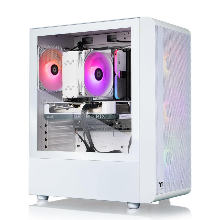 Thermaltake - LCGS Quartz i460 Gaming Desktop Intel Core i5-14400F-16GB DDR5 RAM, NVIDIA GeForce RTX 4060,1TB NVMe M.2 - White_0