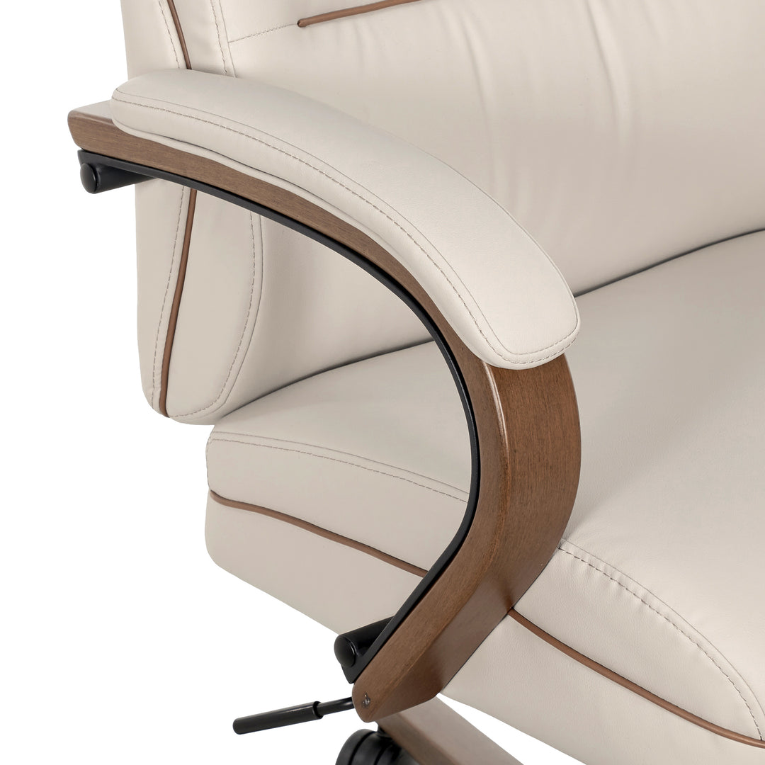 Finch Neo Two Retro-Modern Mid-Back Office Chair - Cream_5