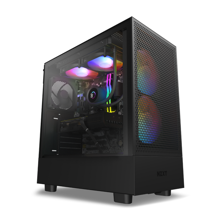 NZXT Player: Two Gaming Desktop - AMD Ryzen 7 7700X - 32GB RAM NVIDIA - GeForce RTX 4070 Super - 1TB NVMe SSD - Black_1