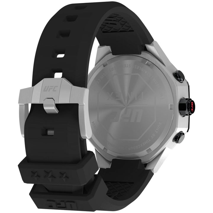 Timex Unisex UFC King 45mm Watch - Black Strap Black Dial Silver-Tone Case - Black_3