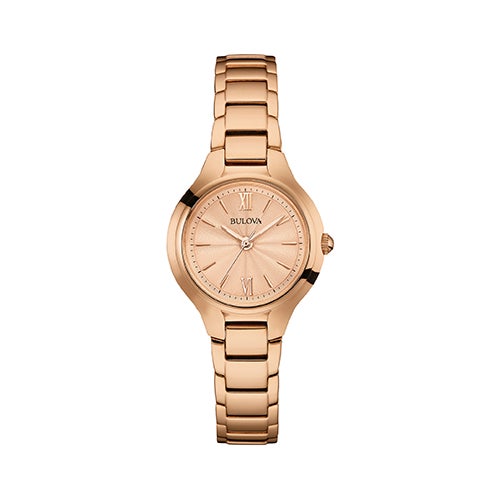 Ladies' Classic Rose Gold-Tone Stainless Steel Watch, Rose Gold Dial_0