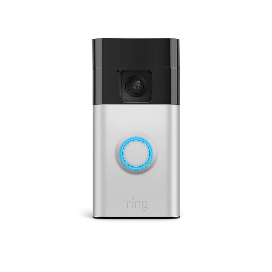 Ring - Battery Doorbell Smart Wifi Video Doorbell - Battery-Powered with Head-to-Toe Video, Live View, and Two-Way Talk - Satin Nickel_0