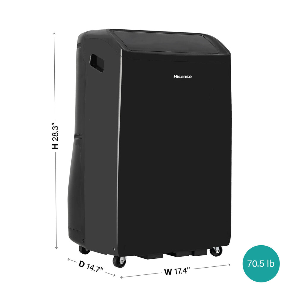 Hisense - 10,000 BTU Smart Portable Inverter Air Conditioner with Wi-fi and Remote Control - Black_1