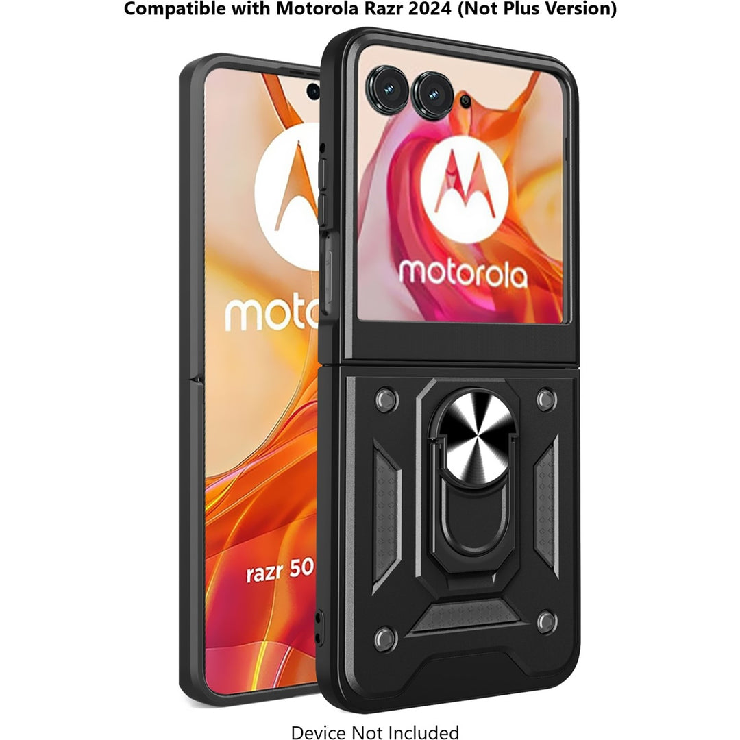 SaharaCase - Raider Series Kickstand Case for Motorola Razr (2024) - Scorpion Black_1