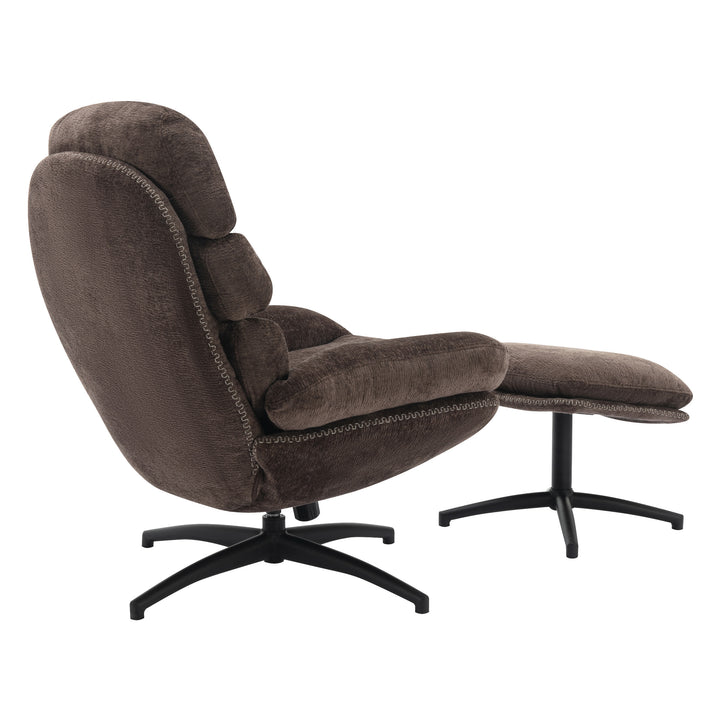 OSP Home Furnishings - Kerry Swivel Lounge Chair & Footrest - Brown_3