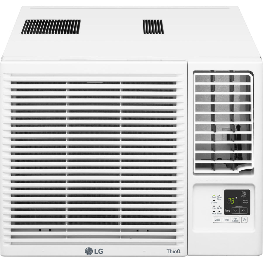 LG - 7,600 BTU 115-Volt Window Air Conditioner with Cool, Heat and Wi-Fi Control in White - White_0